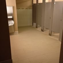 Commercial restroom remodel: After