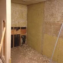Commercial restroom remodel: During