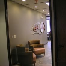 Office floor and wall